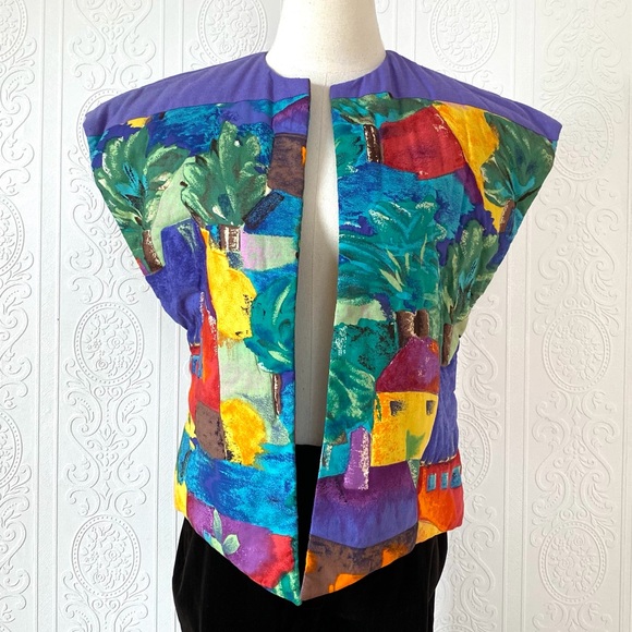 Suttles & Seawinds Jackets & Blazers - Vintage Suttles & Seawinds Quilted Silk Vest Size M